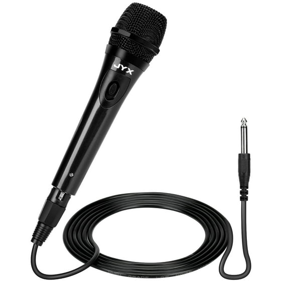 JYX Microphone Dynamique Filaire Microphone Portable de 9,8 Pieds pour Chanter, Micro Karaoké Filaire, Prise de 6,35 Mm