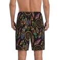 thumbnail image 3 of Kdxio Decorative Feathers Print Mens Sleep Shorts Bottoms Soft Comfy Pajama Wear Pants with Drawstring Pockets, 3 of 7