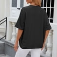 thumbnail image 3 of Women's 2024 Spring/Summer New Solid Color Mid Sleeved Cardigan Knitted Cardigan Coat Air Conditioned Cardigan Cardigan Open Front plus Size Cardigan Ladies Summer Cardigans Long Vest Cardigans for, 3 of 3