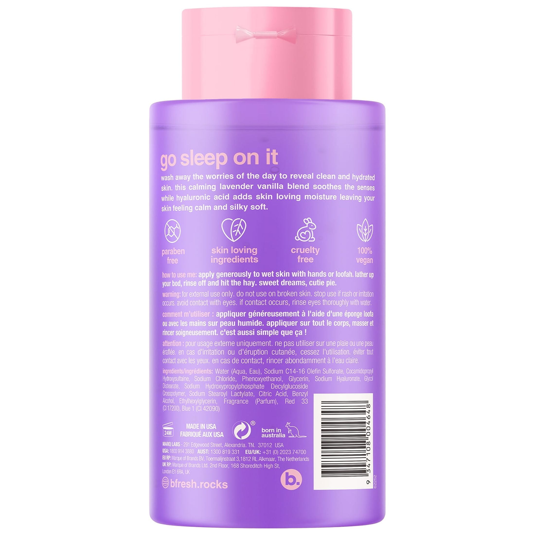 b.fresh sleep on it - calming body wash, 16 fl oz