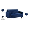 thumbnail image 5 of Meridian Furniture Lola Contemporary Velvet Loveseat in Navy, 5 of 8