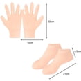 thumbnail image 3 of Silicone Socks - 1 Pair Foot Covers + 1 Pair Hand Masks - Foot Glove Set - Silicone - Soft - Hand and Foot Fleece Covers - Moisturizing Socks - Moisturizing - Hydrate your hands and feet - For dry, c, 3 of 5