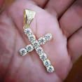 thumbnail image 3 of 2 CT Round Cut Moissanite Custom Pendant 14k Yellow Gold Plated, 3 of 3