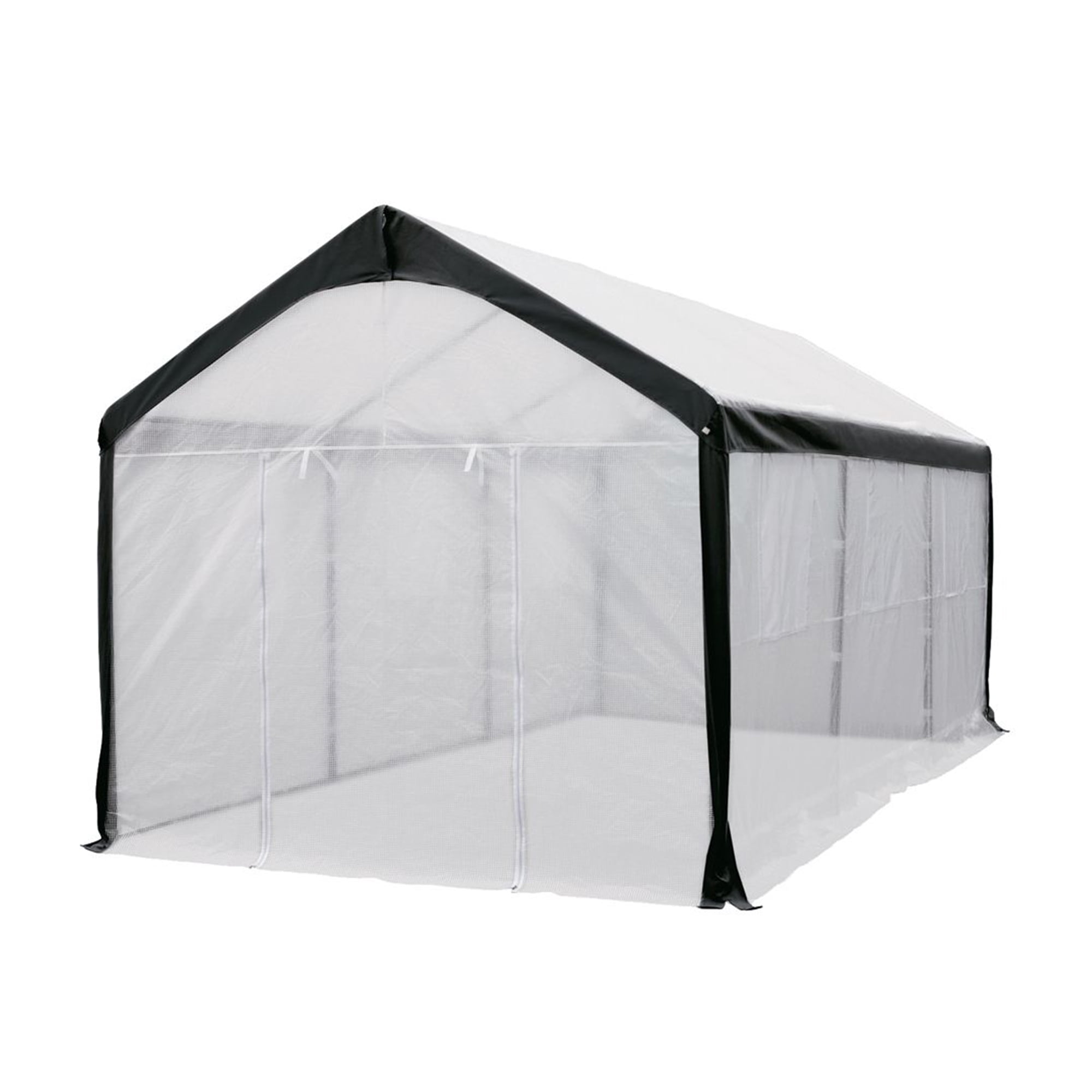 Spring Gardner Walk In Portable Gable Garden Greenhouse, 20x10x9ft, Clear
