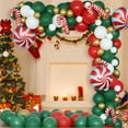 thumbnail image 5 of Beyondtrade 133pcs Red Green White Balloons Garland Arch Kit for Christmas Party Scene Decor Arrangement, 5 of 9