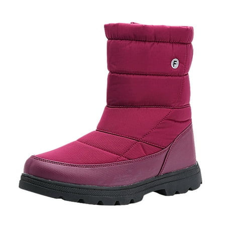 Siilsaa Boots Womens Women S Winter Boots Clearance Winter Cotton Shoes Snow Waterproof High-Top Non-Slip Women S Boots Red 8