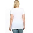 thumbnail image 3 of Women's & Juniors Basic Round Crew Neck Short Sleeve Stretch Cotton Spandex T-Shirts, 3 of 4