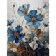 thumbnail image 5 of Hilo Algodón Ecológico Bordado Punto Cruz Con Flores Estampadas 11CT 40x55cm Azul, 5 of 9