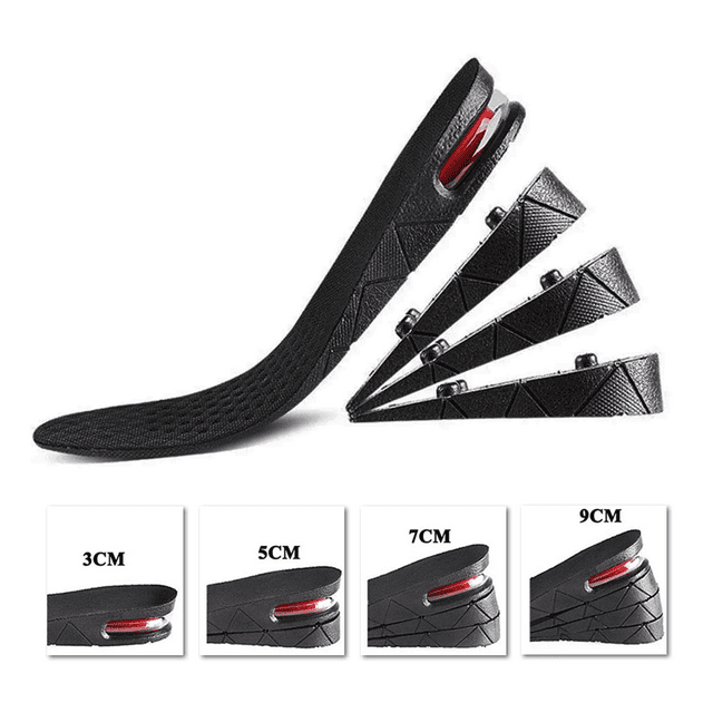 Height Increase Insole Invisible Heightening Template Air Cushion Shoe Inserts Variable Height Insoles Adjustable Cut Foot Pad Black 3cm 1 Layer Height