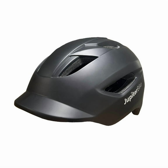 Jupiter Bike Helmet with built in rear light (Black)