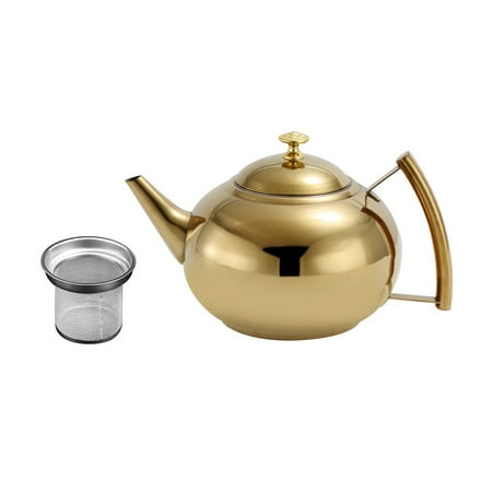 

FRCOLOR Stainless Steel Teapot Handled Tea Kettle Decorative Tea Maker Tea Ware