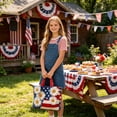thumbnail image 3 of Fuebueo Patriotic Tote Bag for Women, 4th of July Quilted Shoulder Bag for Women, American Flag Daisy Purse with Peace Sign, Large Capacity Travel Canvas Handbag, Perfect Gift, 3 of 7