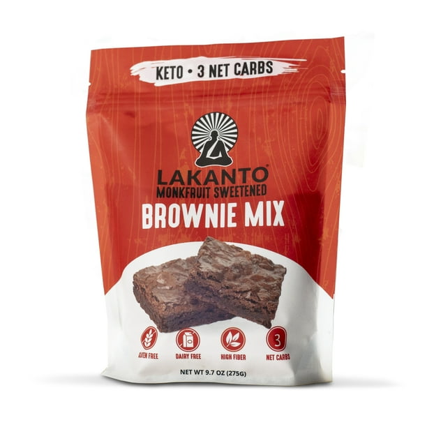 Lakanto Monkfruit Sweetened Brownie Mix, 9.7 OZ (275G) - Walmart.com ...