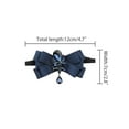 thumbnail image 2 of INSPIRE CHIC Ribbon Bow Brooch Rhinestone Pre-Tied Bow Tie for Men Bowknot Neck Tie Wedding Party Gifts Ceremony Navy Blue, 2 of 5