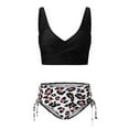 thumbnail image 6 of Gaecuw Two Piece Set for Women Bikini Beach Swimwear for Women Sleeveless Swimwear Top High Waisted Bikini Briefs Swim Bottom Slip On Closure Swimsuits Leopard Print Bathing Suits Beachwear, 6 of 7