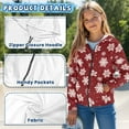 thumbnail image 6 of chaqlin Butterfly Hoodies for Girls 6-7 Trendy Y2K Zip Up Hoodie Flowers Long Sleeve Sweatshirts Jackets Lightweight Loose Hooded Coat with Pocket, 6 of 7