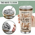 thumbnail image 5 of Christmas Gifts For Couples - Loving Gifts For Couples, Husband, Wife, Girlfriend, Boyfriend Gifts - Stainless Steel Tumbler 20oz - First Last Breath, 5 of 6