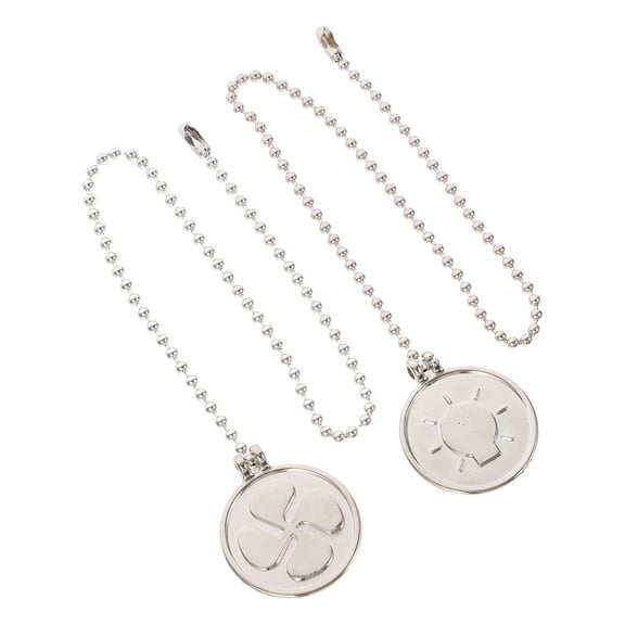 2pcs Metal Ceiling Fan Pull Chains Light Pull Chain Extension