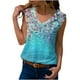 thumbnail image 1 of Tops de mujer con cuello en V estampado sin mangas chaleco blusa Tops Pompotops  lopia995713, 1 of 5