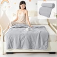 thumbnail image 6 of Cooling Comforter Twin Size, Cool Sleeping Skinfriendly Washable Summer Blanket for Night Sweats Hot Sleeper Gray, 6 of 6
