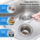 thumbnail image 4 of Colador de cocina mejorado Tapón de acero inoxidable para evitar atascos Recogedor de alimentos Tapón con filtro rápido para olores, 4 of 8