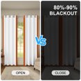 thumbnail image 2 of Orange White Stripe Blackout Curtains For Bedroom,2 Panels,Grommet Top,42x63 Inch,Thermal Insulated Room Darking Window Drapes, 2 of 8