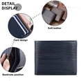 thumbnail image 3 of Cartera de hombre de cuero minimalista delgada con bolsillo frontal y doblez de cuero suave, 3 of 5