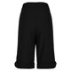 thumbnail image 5 of Pantalones de Ajuste Seco de las Mujeres Botón de Color Sólido Laminado Borde Pantalones de Lino, Trajes Del Cuerpo para los Pantalones de las Mujeres Capris de Cinco Puntos con Tela Elástica Transpi, 5 of 6