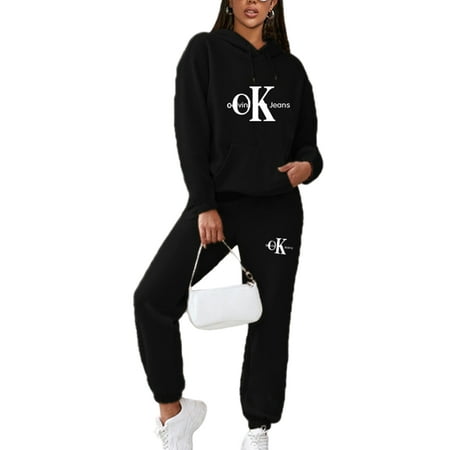 Frontwalk Women 2 Piece Tracksuit Set Casual Sports Pullover Hoodi Sweatsuit Sweatpants Jogger Winter Long Sleeve Activewear Outfits