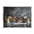 thumbnail image 2 of WOBOGO Acrylic Serving Trays 15.7x11.8 Inch Spill Proof Clear Decorative Organizer with Handle Christmas Backdrop Pattern, 2 of 7