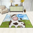 thumbnail image 3 of Coolnut Lightweight Soft Area Rugs, 80 x 58 inch（6'8" x 4'10"） Cute Cow in The Meadow Floor Mat for Kids Playing Room Hardwood Floor Living Room Nursery Rugs, 3 of 6