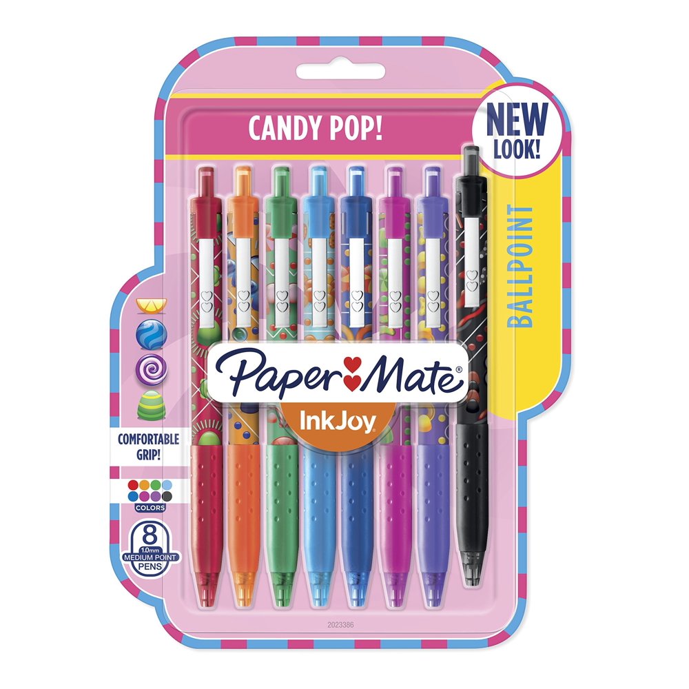 Paper Mate InkJoy 300RT Ballpoint Pens, Medium Point, Candy Pop Colors