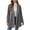 Dark Gray, variant on Women's Peter Pan Collar A-Line Cape Coat, Short Wool Blend Swing Jacket with Double Buttons