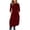 Wine, variant on Sentmoon Long Sleeve Fall Dress Solid Color Crew Neck Womans Dresses Loose Sundress for Work and Office