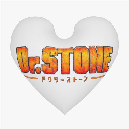 Dr.STONE Heart Shaped Pillow, 16 Inch Heart Shaped Decorative Pillow, Cartoon Anime Love Pillow, Living Room Bedroom Decoration