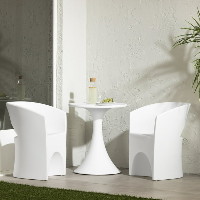 South Shore Dalya Table and Chairs Bistro Set, in White