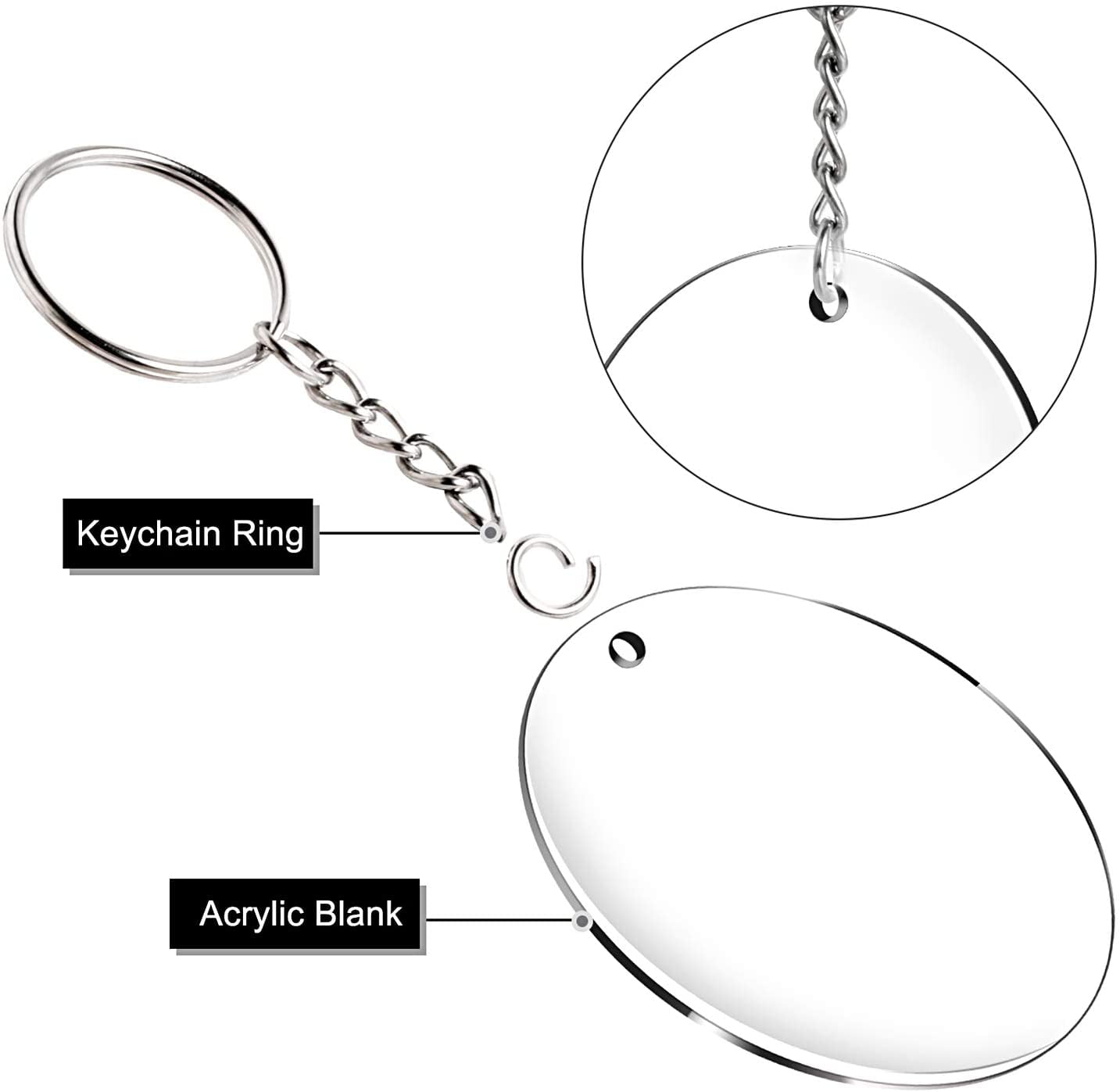 Acrylic Blank - Circle/Jewelry Keychain Badge Reel Epoxy Dental - Yahoo  Shopping