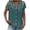 Green 01, variant on Smsaxvxz Summer Tops for Women Fashion Floral Printed V Neck Short Sleeve Button Down Shirts Casual Loose Blouse Green 01 L