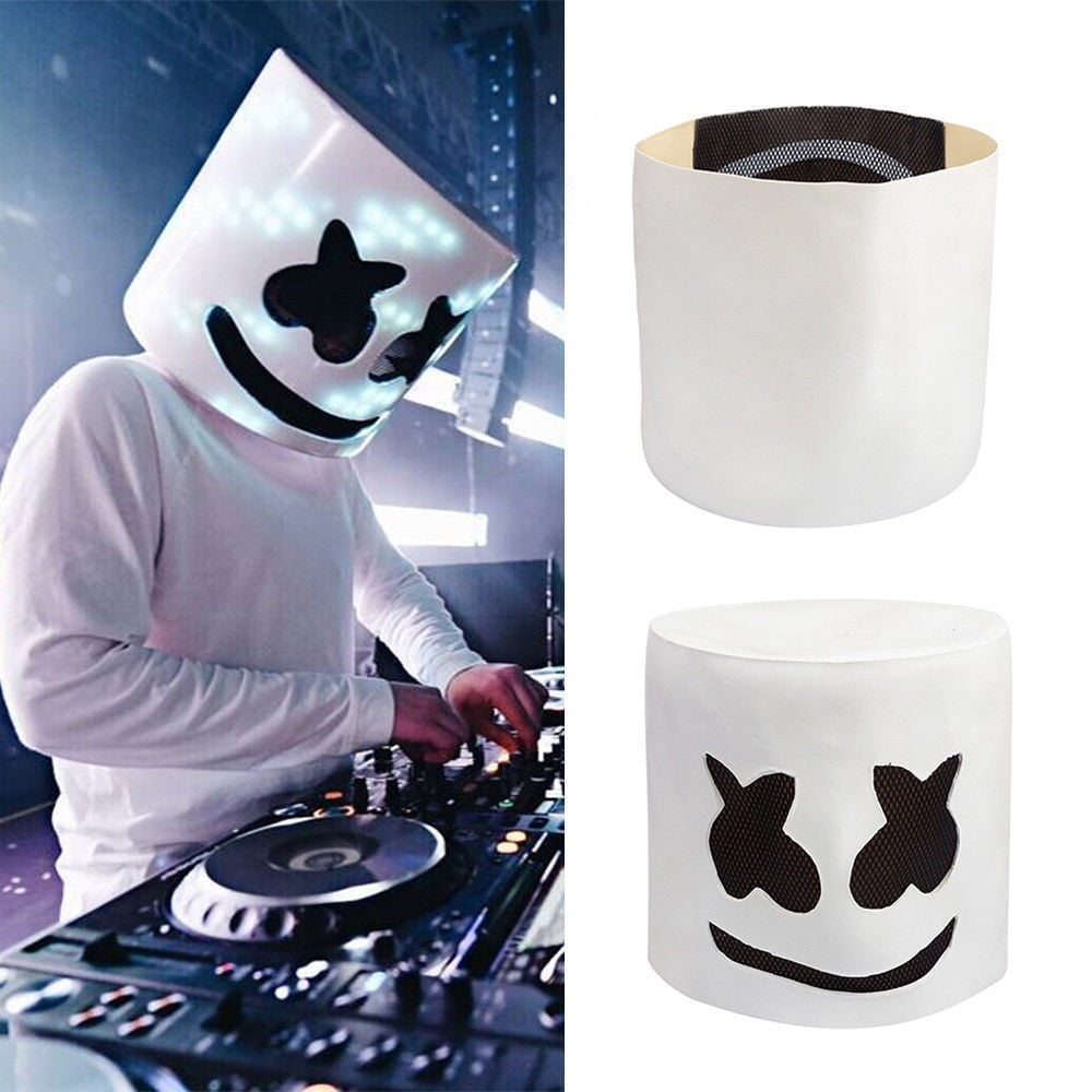 Lykkelig patologisk virksomhed NEW LED Marshmello DJ Mask Helmet Cosplay Costume Halloween Party Props Bar  Mask - Walmart.com