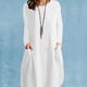 thumbnail image 3 of Vestido de moda para mujer, vestido de manga larga con bolsillos, vestido de cuello redondo para mujer, probado profesionalmente, 3 of 6