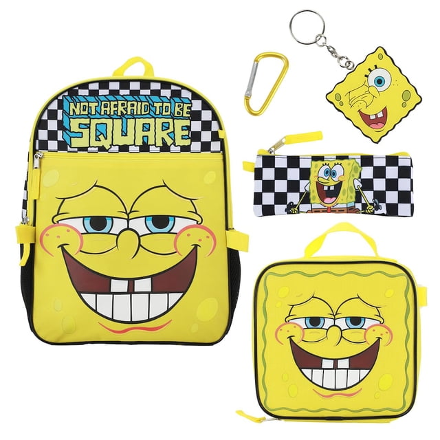 Set de Mochila y Lonchera Bioworld Bob Esponja 16" Amarilla