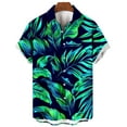 thumbnail image 3 of QUINDOS Mens Hawaiian Shirt Short Sleeve Summer Button Down Casual Shirts Tropical Print Loose Vacation Beach Shirts, 3 of 3