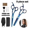thumbnail image 1 of Tijeras de peluqueria, juego de tijeras, tijeras de adelgazamiento de acero inoxidable, tijeras de peluqueria, tijeras de adelgazamiento y texturizado. Conjunto de peluquería profesional. Levamdar 220072-3, 1 of 8