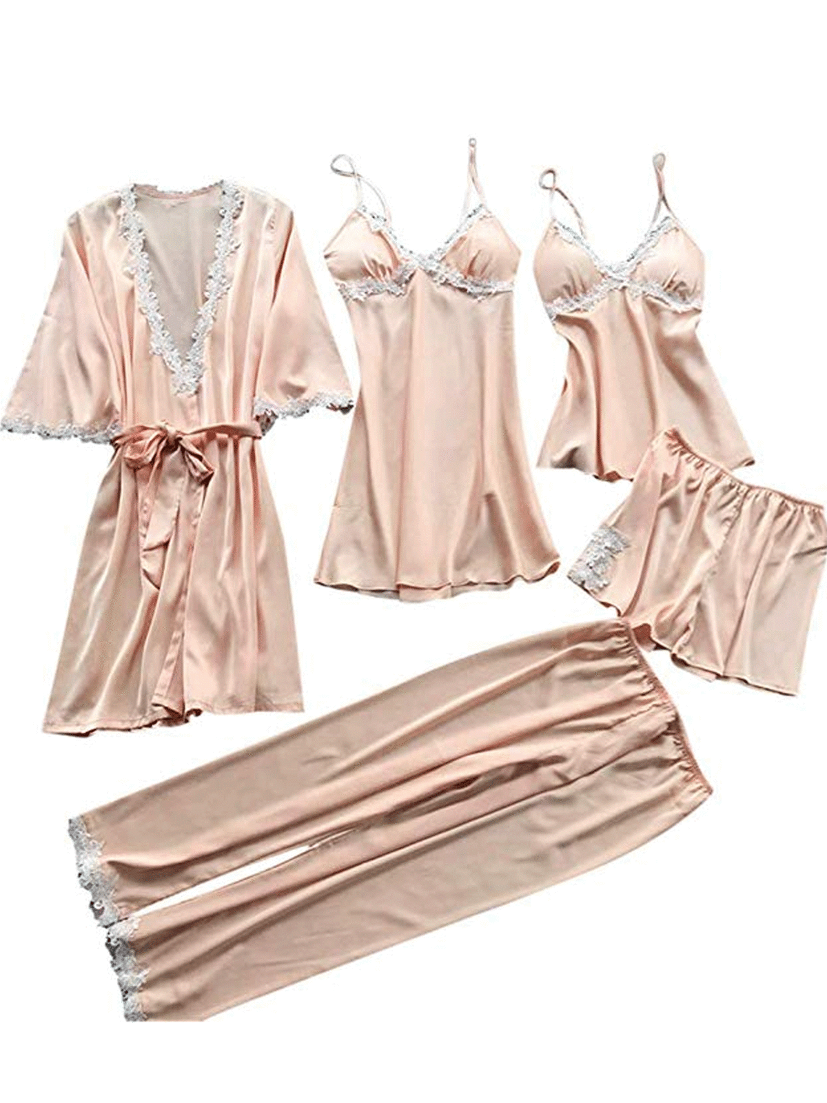 silk dressing gown and nightie set