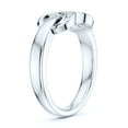 thumbnail image 4 of Sterling Silver Tapered Shank Simulated Round Brilliant Cut Diamonds X Shape Infinity Promise Engagement Ring For Women (11.5), 4 of 6
