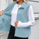 thumbnail image 4 of Neewe Women's Polar Fleece Zip Vest Lapel Collar Outerwear Warm Sleeveless Coat Vest for Fall and Winter, 4 of 8