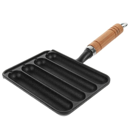 

Sausage Machine Hotdogs Baking Tray Mold Baked Rice Cake Non Stick Wooden Iron Black 31.50X17.80X2.00CM