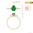 thumbnail image 6 of ANGARA Lab Grown Pear Emerald Solitaire Ring with Trio Diamond Accents for Women in 14K Yellow Gold (Size-8x6mm) | May Birthstone, Anniversary, Jewelry Gift for Women | Lab-Grown Emerald Ring, 6 of 9