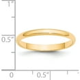 thumbnail image 3 of 14K Yellow Gold 14Ky 2.5mm Ltw Half Round Band Size 9 Made In United States hrl025-9, 3 of 5
