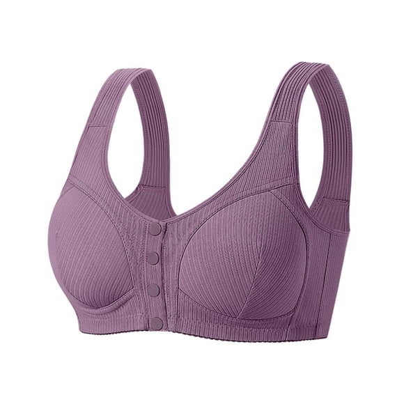 Bra Lingerie for Casual Home Wear - Front Buttoned Seamless Backless Comfort with Adjustable Straps and Cup Design for All Seasons